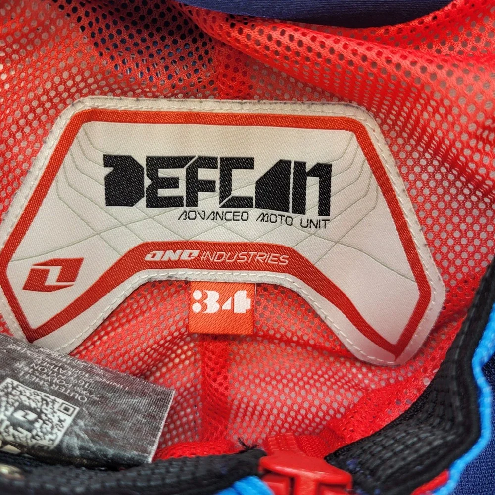 One Industries Defcon Moto Pants Mens 34 Blue Motocross Racing Gear - Picture 4 of 11